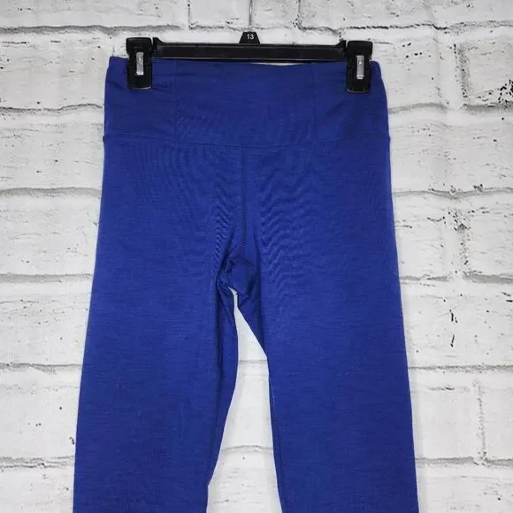 Manduka Essence High Rise Yoga Leggings Heather Blue Small - Picture 2 of 10